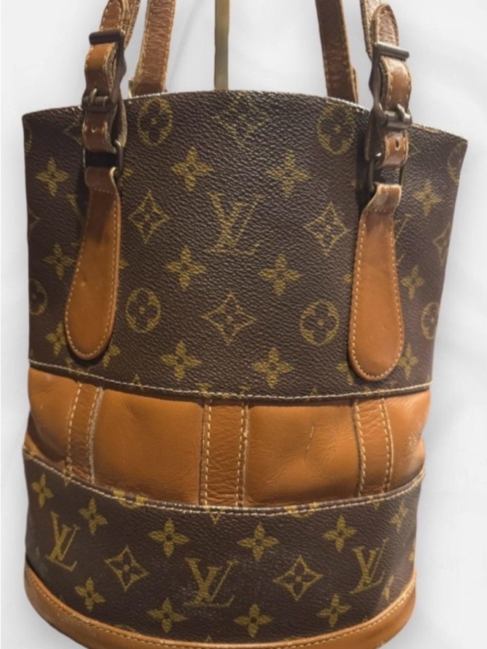 Vintage French Company Louis Vuitton Monogram Bag in Brown and Tan Leathe - Picture 8 of 11